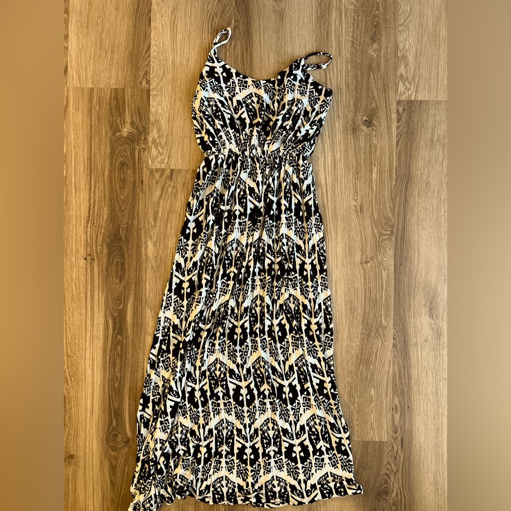 Patterned Maxi Dress, Small